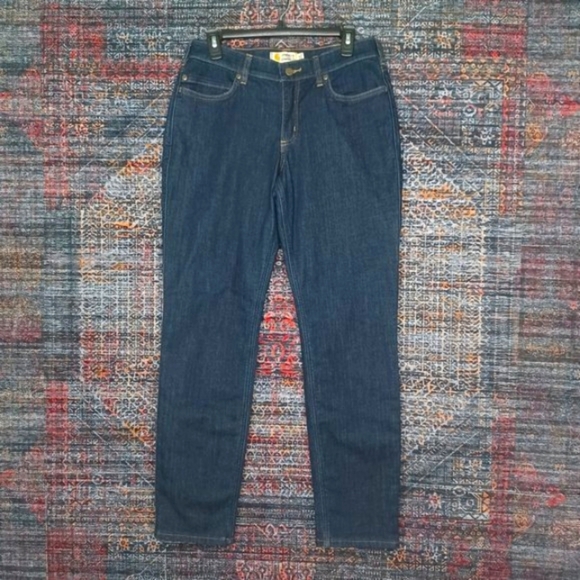 Carhartt Denim - Carhartt womens dark wash straight fit/leg lined stretch work jeans 10x32 NWT